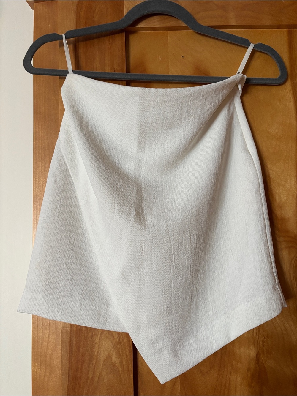 Babaton Asymmetrical White Skirt